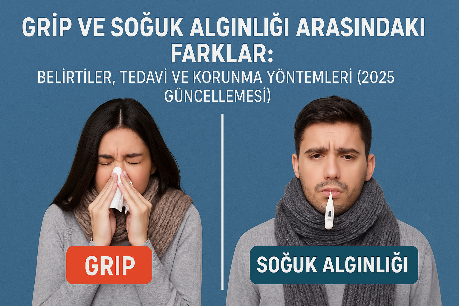 Grip ve Soğuk Algınlığı Arasındaki Farklar: Belirtiler, Tedavi ve Korunma Yöntemleri (2025 Güncellemesi)